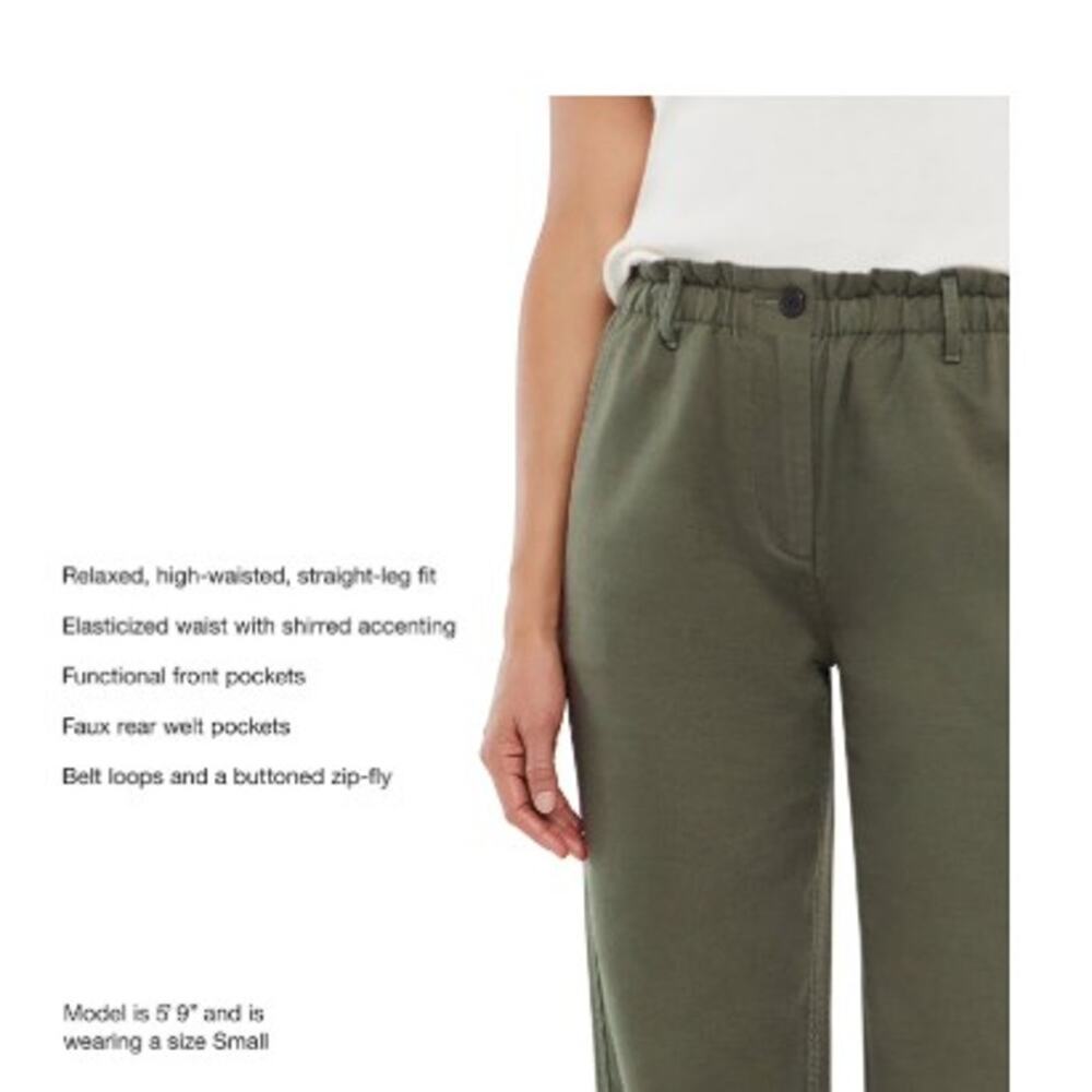 ✨Gap Women's Easy Twill Pant Green Size M - Picture 3 of 5